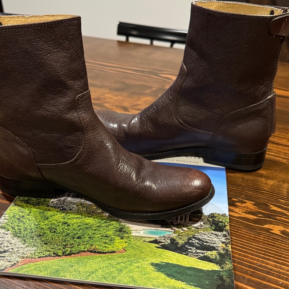 Frye Melissa Dark Brown Ankle Boots - Picture 11 of 11